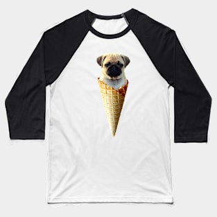 real ice cream pug Baseball T-Shirt